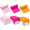 Pink Orange, variant on 3 Rolls 100 Ft X 40 In Orange Yellow Brown Plastic Fall Tablecloth Roll