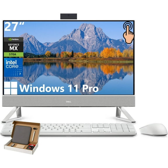 Dell Inspiron All in One Desktop Computer, 27" FHD Touchscreen Display, Intel 10-Core 7 150U, NVIDIA GeForce MX570A, 32GB RAM, 1TB SSD, Windows 11 Pro
