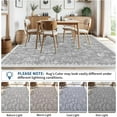 thumbnail image 2 of Memoryfield Floral Area Rugs 2' x 6' Washable, Modern Accent Carpet Indoor Mat, Stain-Resistant Floral Throw Runner, Easy to Clean, Ideal for Bedroom, Living Room, Gray, 2 of 8