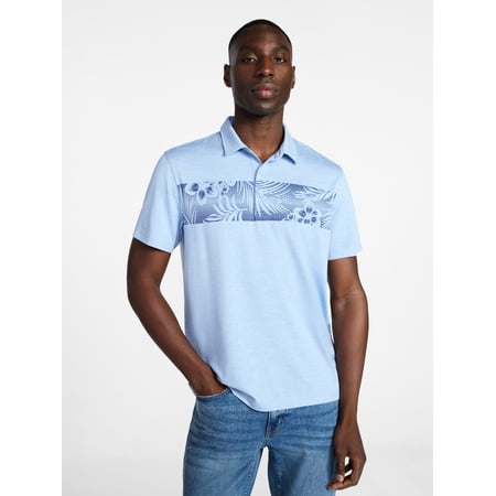 George Men's & Big Men's Relaxed Fit Short Sleeve Stretch Polo Shirt, Sizes S-5XL