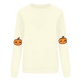 thumbnail image 5 of VKOYWKM Women Sweatshirt Halloween Ghost Pumpkin Graphic Sweatshirts Crewneck Long Sleeve Oversized Sweatshirt Spooky Halloween Sweatshirts, 5 of 6