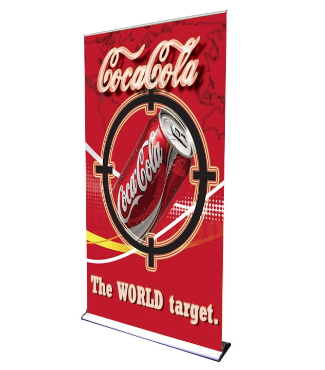 Retractable Roll Up Banner Stand Height Adjustable Trade Show Display HD 48" 
