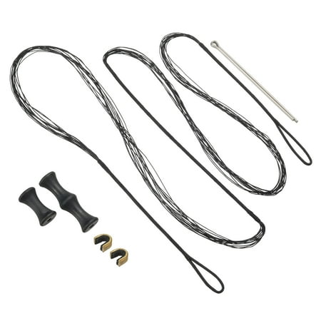 Uxcell Bow String Replacement for Traditional Recurve Longbow with Finger Guard & Brass Nock Points 56 Inch