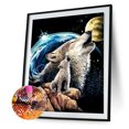 thumbnail image 3 of Cuadros Decorativos 5D DIY diamante pintura lobo aullido taladro redondo completo JShteea Nuevos Originales, 3 of 9