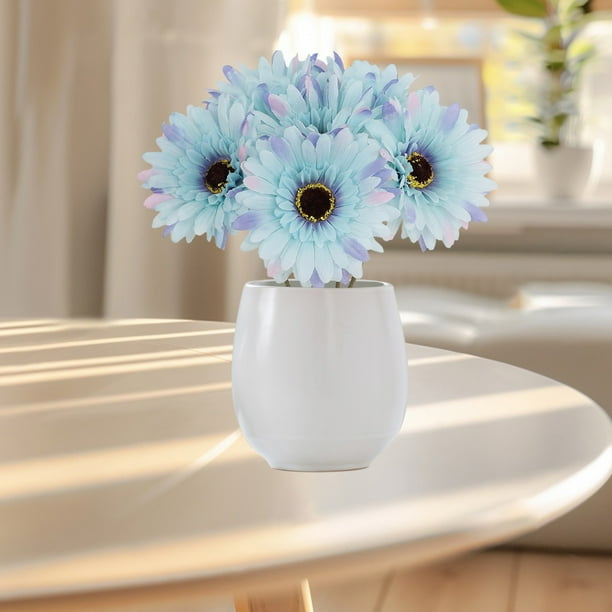 RKSTN artificial flowers for outdoors 6 Pc Set Of Artificial Chrysanthemum Silk Flowers 10.23 In Suitable For Mother's Day Easter Family Kitchen Wedding Decoration