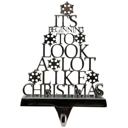 Northlight "It's Beginning to Look a Lot Like Christmas" Metal Tree Stocking Holder - 6.5"