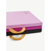 Justice 6 Three Folding Gymnastics Mat with Carry Handles, Multi Color, Pink, 1.5-inch Thickness