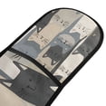 thumbnail image 4 of Yayeee Double Oven Mitt Kitchen Heat Resistant Baking 35" x7" Quilted Glove, Blue Cute Cats, 4 of 6