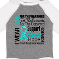 thumbnail image 4 of Inktastic Ovarian Cancer I Wear Teal Ribbon Tribute Boys or Girls Long Sleeve Baby Bodysuit, 4 of 5