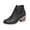 Black, variant on Ankle Booties for Women Cutout Casual Low Heeled Ankle Boots Comfortable Chunky Heel Dressy Booties Side Zipper Elegant Walking Short Boots