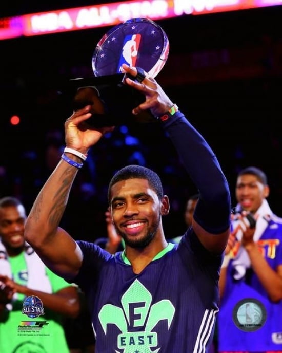 Kyrie Irving with the MVP Trophy 2014 NBA All-Star Game Photo Print (8 ...