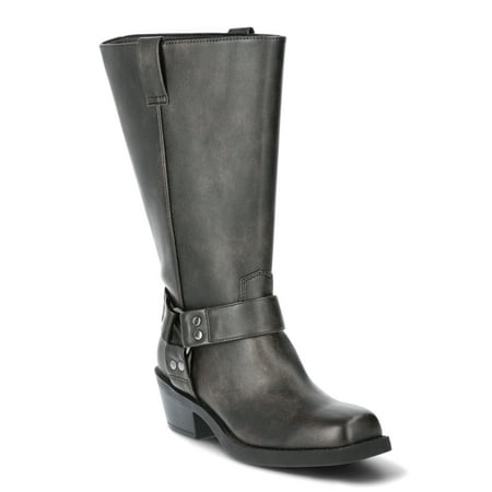 Time And Tru Tall Over-the-Knee Stretch Boots Discount Time And Tru Women'S Moto Hardware Boots, Sizes 6-11, Wide Width Available