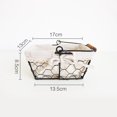 Black Foldable Wire Baskets, Wooden Handles, Liner Cloth, Perfect for