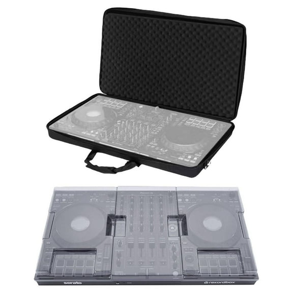 Headliner HL12007 Pro-Fit Case with Decksaver DS-PC-DDJFLX10 Cover for Pioneer DJ DDJ-FLX10 DJ Controller Package