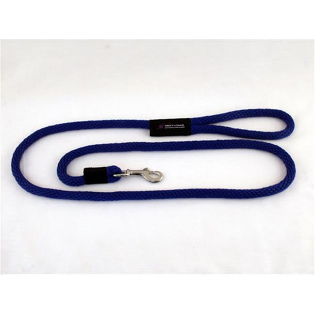 Soft Lines Dog Snap Leash 0.5 In. Diameter By 10 Ft. - Royal Blue