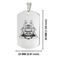 thumbnail image 2 of Stainless Steel Samurai Warrior Champion Dog Tag Pendant Necklace, 2 of 3