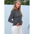 thumbnail image 3 of FUNING  Long Sleeve Shirts for Women Business Casual Tops Fall Fashion Outfits Basic Workout Tees Beach Vacation Clothes 2025, 3 of 6