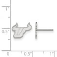 thumbnail image 2 of 14k White Gold LogoArt University of South Florida Bull Extra Small Post Earrings Q4W007USFL, 2 of 4