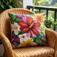 thumbnail image 6 of Tuvgenk Summer Waterproof Outdoor Pillow Cover 18x18 for Patio Sofa, Bright Floral Print Cushion Case for Garden, 6 of 6