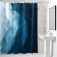 thumbnail image 2 of Ocean Blue Gradient Shower Curtain, Wave Beach Coastal Waterproof Shower Curtain Set with 12 Hooks Lightweight Bath Curtains Fabric Bathroom Decor 72x78 Inches, 2 of 9