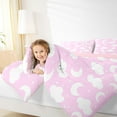 thumbnail image 4 of jejeloiu Cartoon Moon Stars Twin Comforter Sets,Cute Clouds Print Bedding Set For Girl Kids Reversible 2 Pieces, 4 of 8