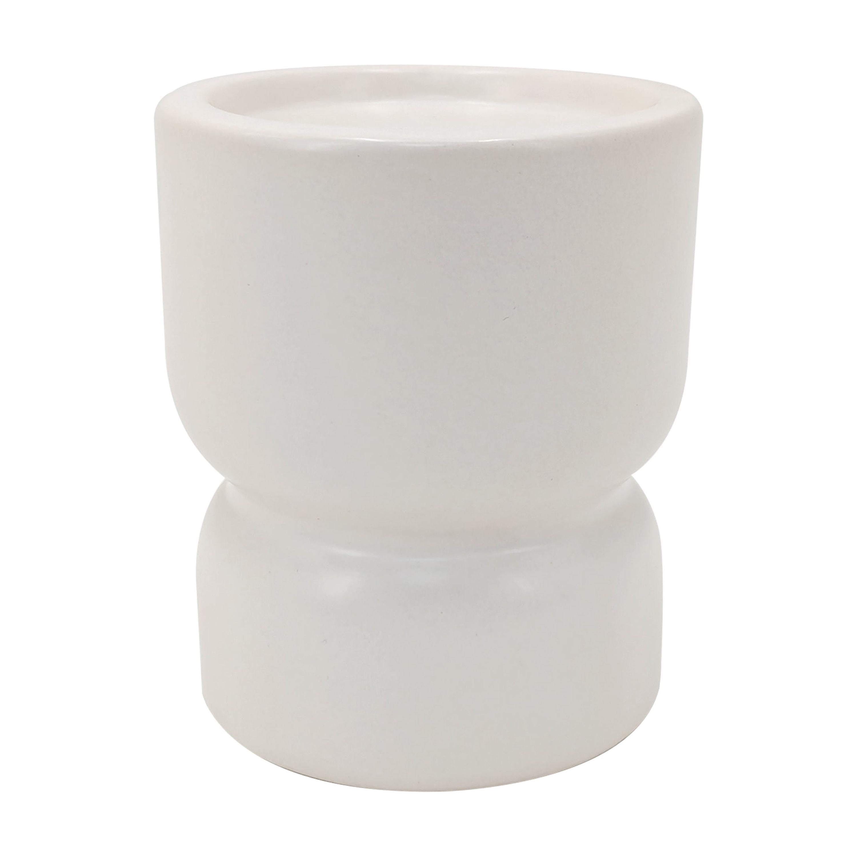 Mainstays White Ceramic Pillar Candle Holder, Indoor