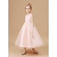 thumbnail image 5 of Tea Length Flower Girl Dress for Wedding Kids Tulle Princess Long Dresses Father Daughter Dance Girls Vestidos Lace Embroidery ( 2 -3Years）, 5 of 9