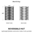 thumbnail image 3 of SIXHOME Outdoor Rug Carpet 5'x8' Waterproof Reversible Patio Rug Portable Modern Indoor Outdoor Rug Plastic Straw Rug for RV Camping Garden Picnic Deck Backyard Boho Porch Decor Black and Gray, 3 of 7