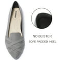 thumbnail image 3 of Ataiwee Women's Wide Width Flat Shoes, Casual Pointed Classy Soft Comfort Ballet Flats.(2109008,GR/MF,11.5 Wide), 3 of 6