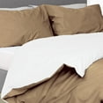 thumbnail image 3 of SGI Bedding 3 Piece Reversible Cotton Duvet Cover Taupe Solid 600TC Calking, 3 of 8