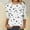 White, variant on Loose Fit T-Shirts Women'S Printed T Shirt 2025 Summer New Short Sleeve Crew Neck Top,Yellow Women Blending Shirts M