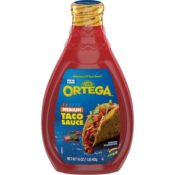 Ortega Original Thick and Smooth Medium Taco and Enchilada Chili Sauce, Kosher, 16 oz Jar
