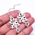 thumbnail image 2 of Black Onyx -Brazil Multi Collet 925 Sterling Silver Earring 1.95", Black Black Onyx Earring E_8025_338_26, 2 of 2