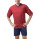 thumbnail image 2 of hajo conjunto de pijama para hombre - corto, manga corta, Klima-Light, mezcla de algodón Rojo XL (X-Large), 2 of 3