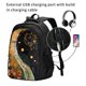 thumbnail image 2 of Balery Abstract Gold Floral Galaxy Mochila con carga USB para hombre y mujer - Mochila impermeable y antirrobo para laptop con puerto USB para viajes, trabajo, 2 of 7