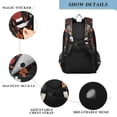 thumbnail image 4 of FORMRS Unisex School Backpack 17" Student Travel Bag with Laptop Compartment, Red Flowers Pattern, 4 of 7