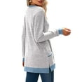 thumbnail image 2 of TEMOFON Women Sweatshirts Long Sleeve Tunic Tops Comfy Crewneck Side Slit T Shirts Trendy Side Pocket Loose Shirts for Woman, 2 of 5