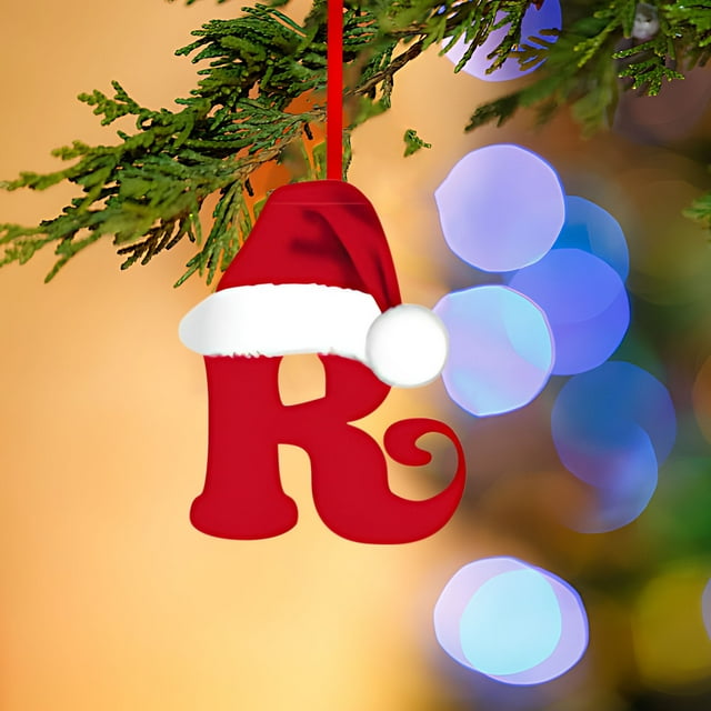 LSLJS Christmas Ornaments Acrylic Christmas 26 Letter Decorated Christmas Tree Hanging Decorated Home Decoration Pendants Christmas Hanging Decorations