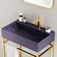 thumbnail image 2 of 24" Purple & Gold Freestanding Vanity - Smooth and Strong Ceramic Basin - Bathroom Usage - Storage Shelving, 2 of 2