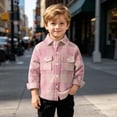 thumbnail image 5 of Edvintorg Toddler Boy Clothes Winter Fashion Plaid Long Sleeve Button up Shirt Jackets Children Casual Outerwear with Pockets 6M-5Y, 5 of 9