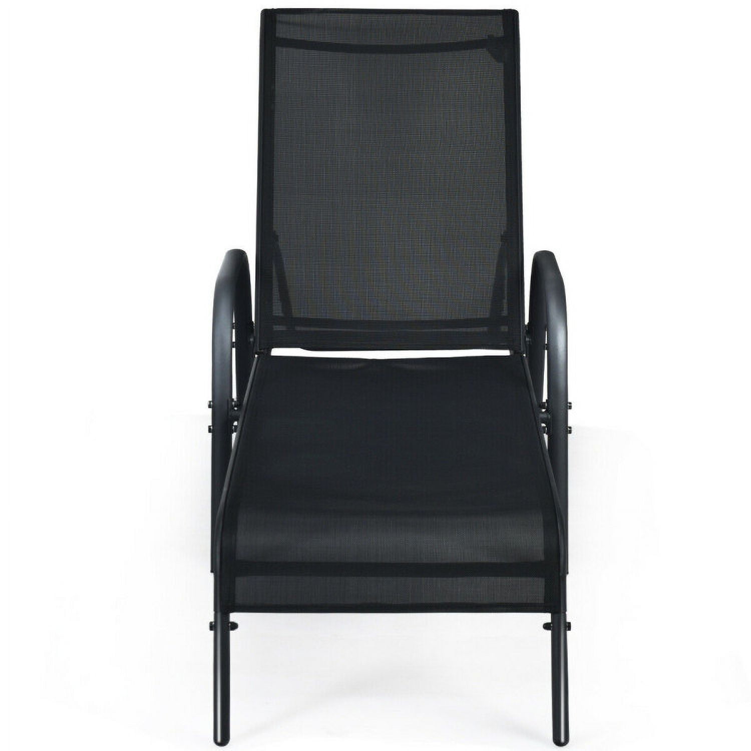 Aimee Lii Adjustable Patio Chaise Folding Lounge Chair with Backrest, Patio Loungers, Black Aimee Lii Adjustable Patio Chaise Folding Lounge Chair with Backrest, Patio Loungers, Black
