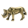 thumbnail image 5 of FRCOLOR Golden Brass Rhinoceros Figurine for Decoration with Durable Quality and Elegant Design, 5 of 8