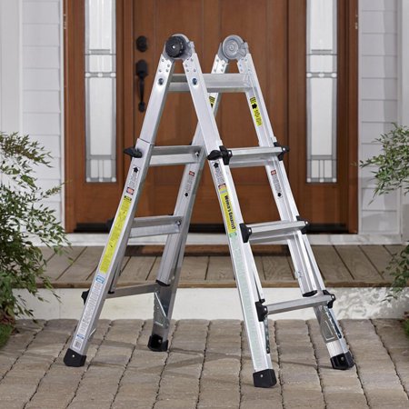 5 Tier Ladder - Cosco 13 ft. Aluminum 5-in-1 Multi-Position Ladder with 300 lb. Load Capacity Type IA Duty Rating