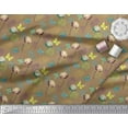 thumbnail image 3 of Soimoi Poly Georgette Fabric Tropical Leaves,Floral & Butterfly Decor Fabric Printed Yard 42 Inch Wide, 3 of 5