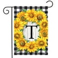 thumbnail image 2 of Briarwood Lane Sunflowers Monogram T Garden Flag, 2 of 4
