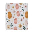 thumbnail image 2 of 50x60 inch Crystal Fleece & Arctic Fleece Blanket Soft Bed Throws for Home or Camping Cute Easter Eggs and Floral, 2 of 7