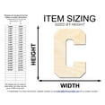 thumbnail image 2 of Unfinished Wood Varsity Team Font - C Shape 24" / 1/2", 2 of 3