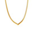 thumbnail image 1 of Collar corto exquisito chapado en oro para mujer, collar serpiente en V para mujer, 1 of 7