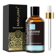 MAYJAM Jasmine Essential Oil for Diffuser and Aromatherapy, Skin Massage, Candle and Soap Making, 100ml