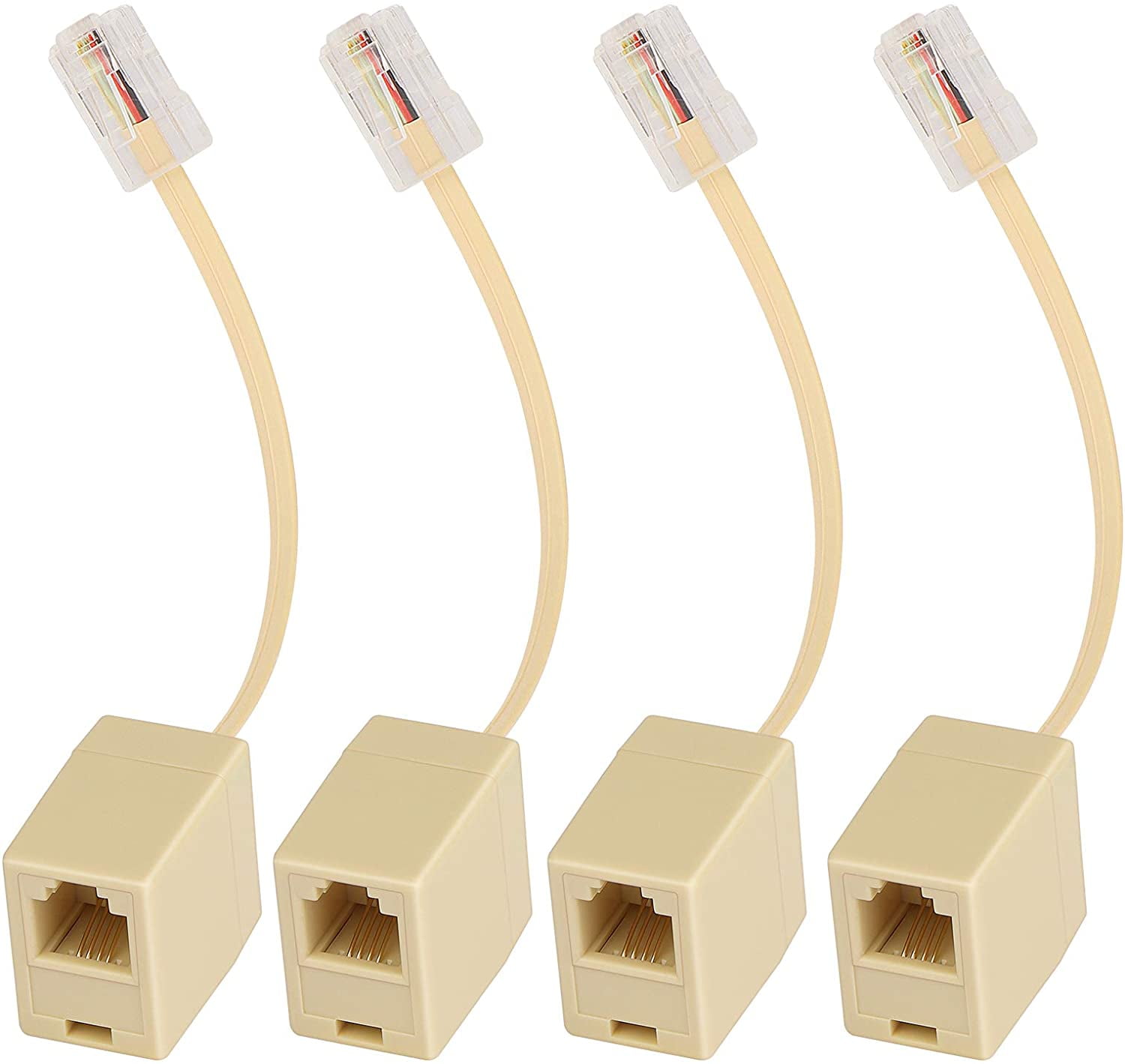 RJ45 to RJ11 Converter Adapter Connector M/F Cable,Uvital Telephone